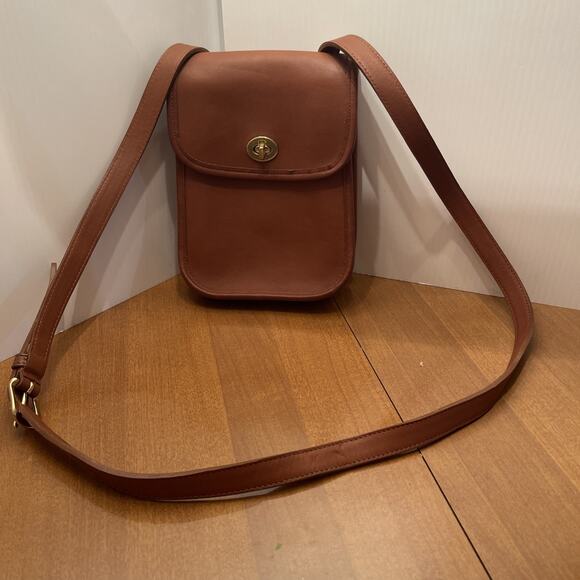 Coach Scooter Sidepack Crossbody Bag British Tan Classic Leather #9978 - Picture 3 of 12